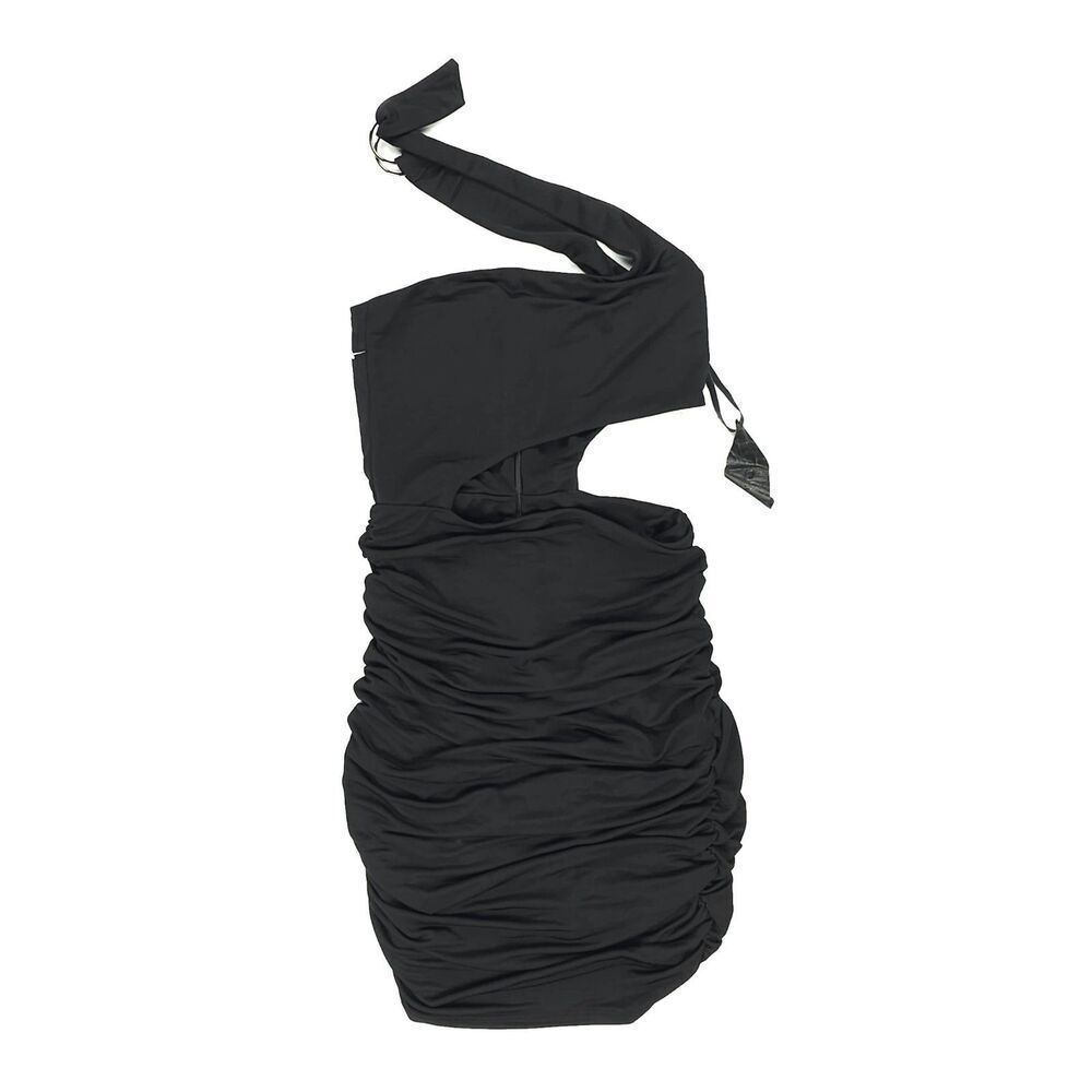NWT H:ours Ruched One Shoulder Mini Dress 90s Clean Girl Night Luxe Indie Sleaze